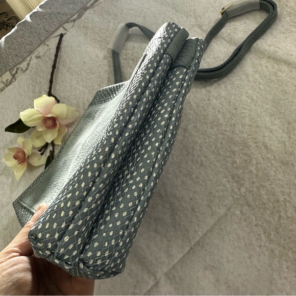 NWT Hammitt Duke Triple Compartment Crossbody Bag, Bay Blue Snake Leather - Picture 9 of 16